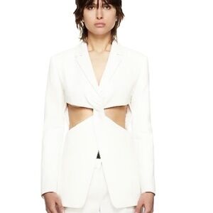Coperni White Cut-Out Blazer New With Tags US6/Medium FR38